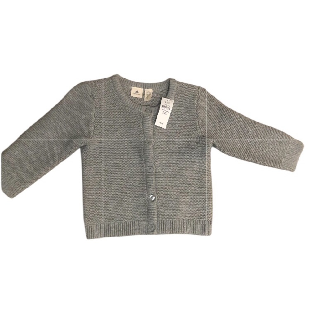 NWT Baby Gap Knit Cardigan Grey Sz 18-24 Mo
